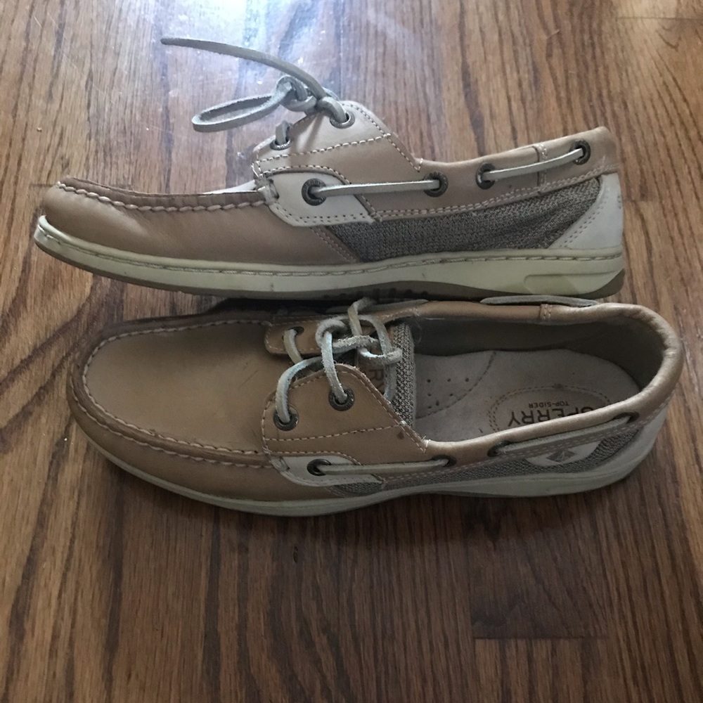 Sperry top sides beige size 8.5